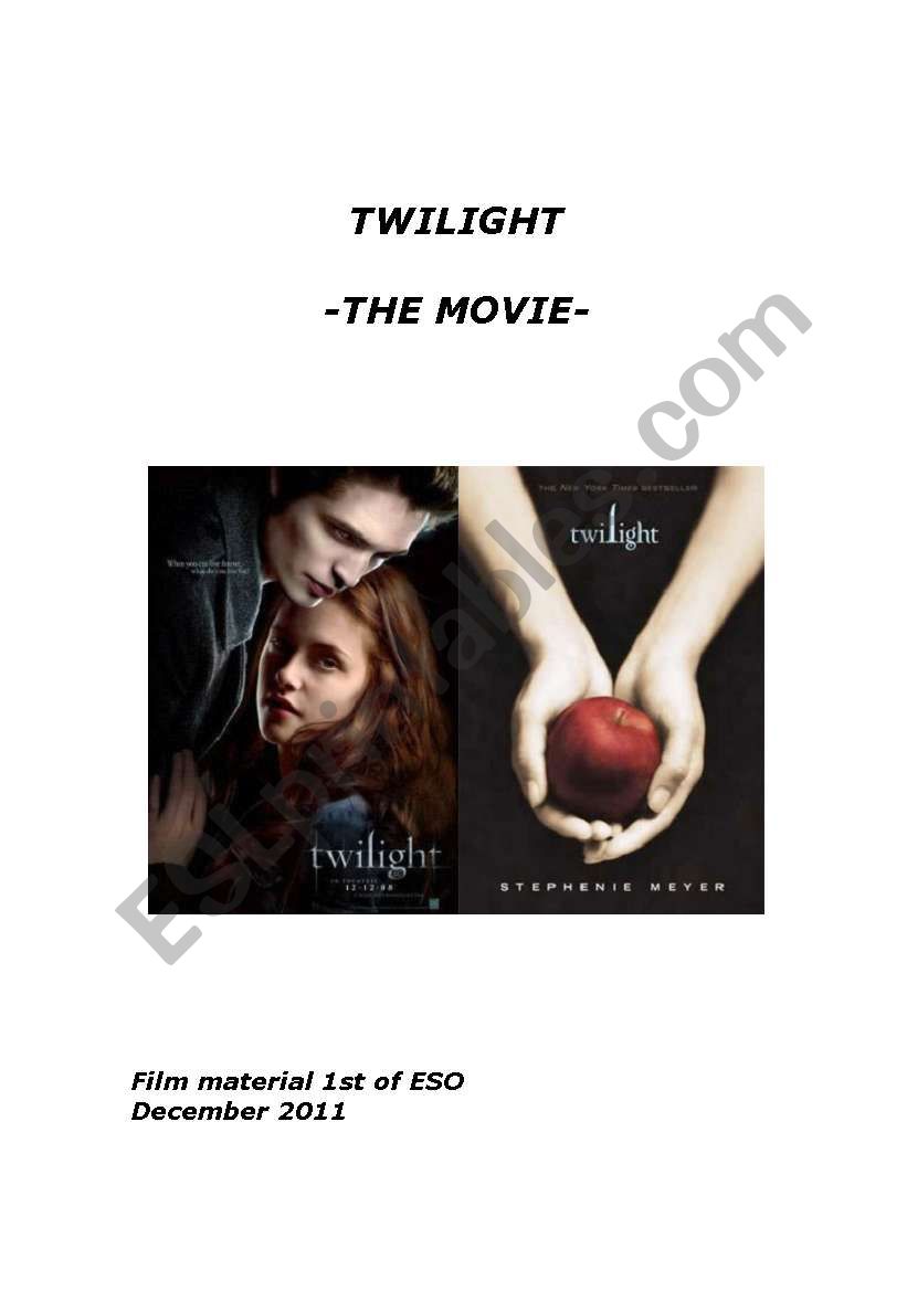 Twilight worksheet