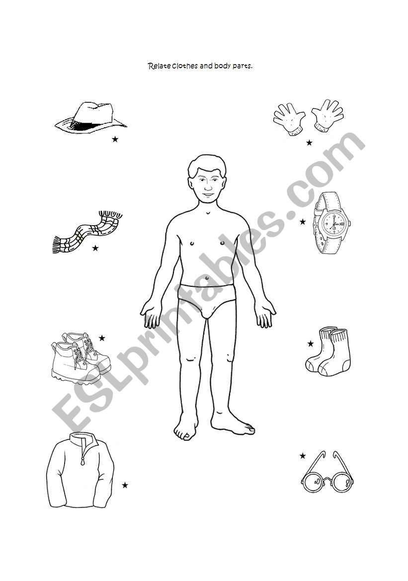 Clothes and Human Body worksheet