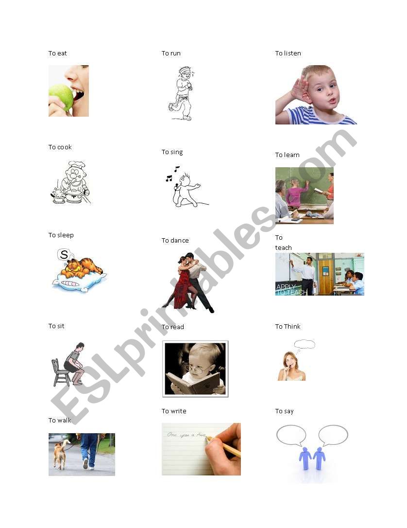 Basic Verbs worksheet