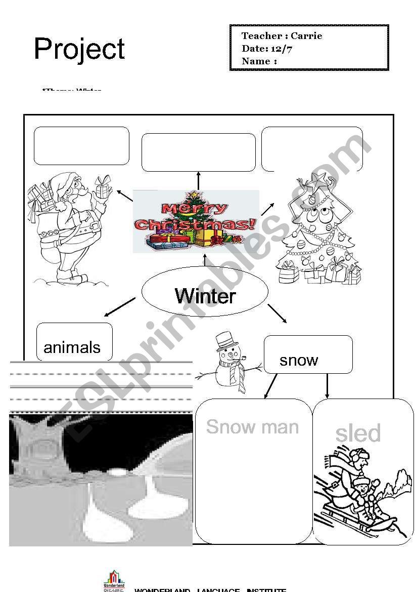 Winter project worksheet