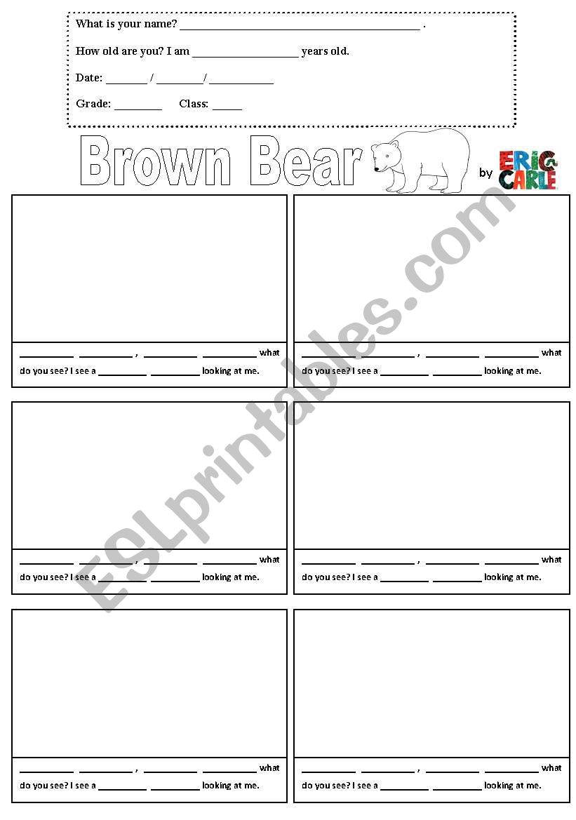 Brown Bear worksheet