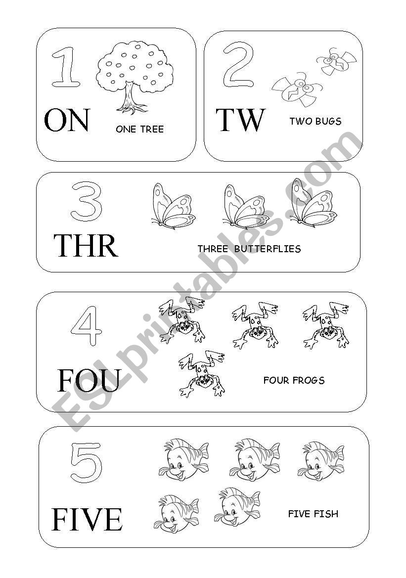 Nmbers 1-10 young learners worksheet
