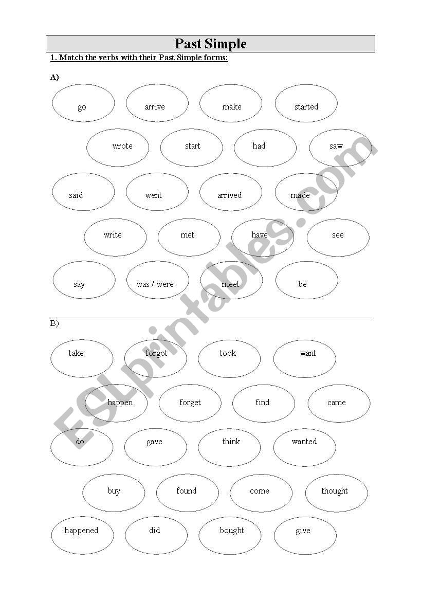 Past Simple - practice worksheet