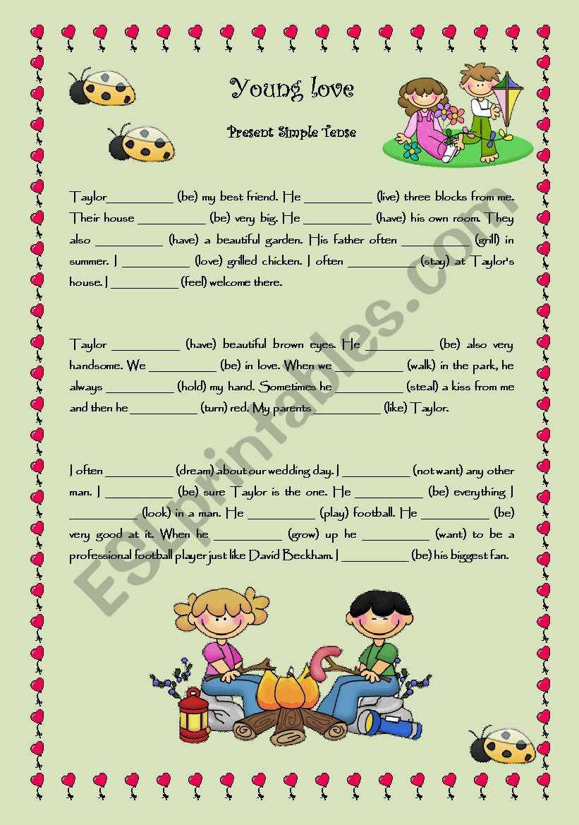 Young love worksheet