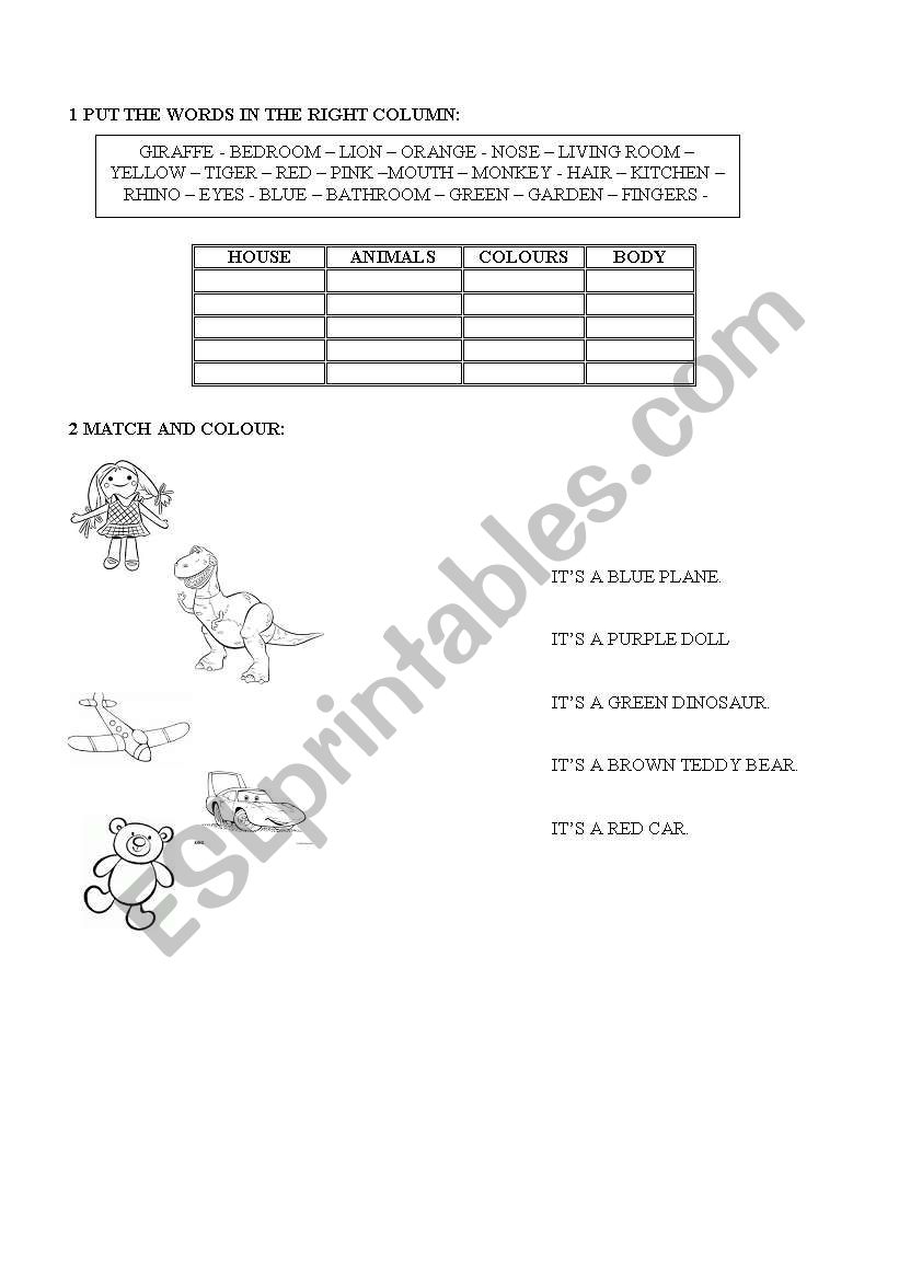 end of year activity worksheet