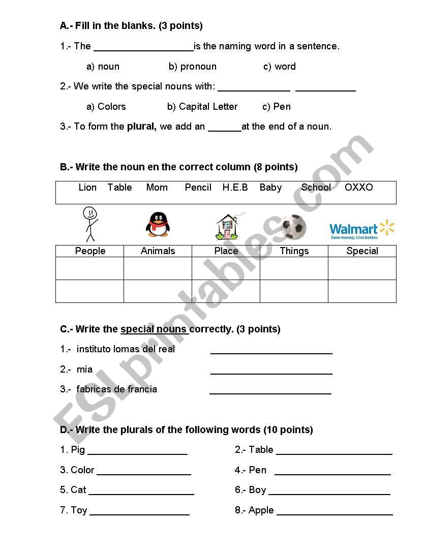 Grammar Guide for 1st Grade  worksheet