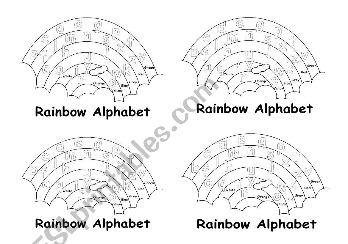 Rainbow alphabet worksheet