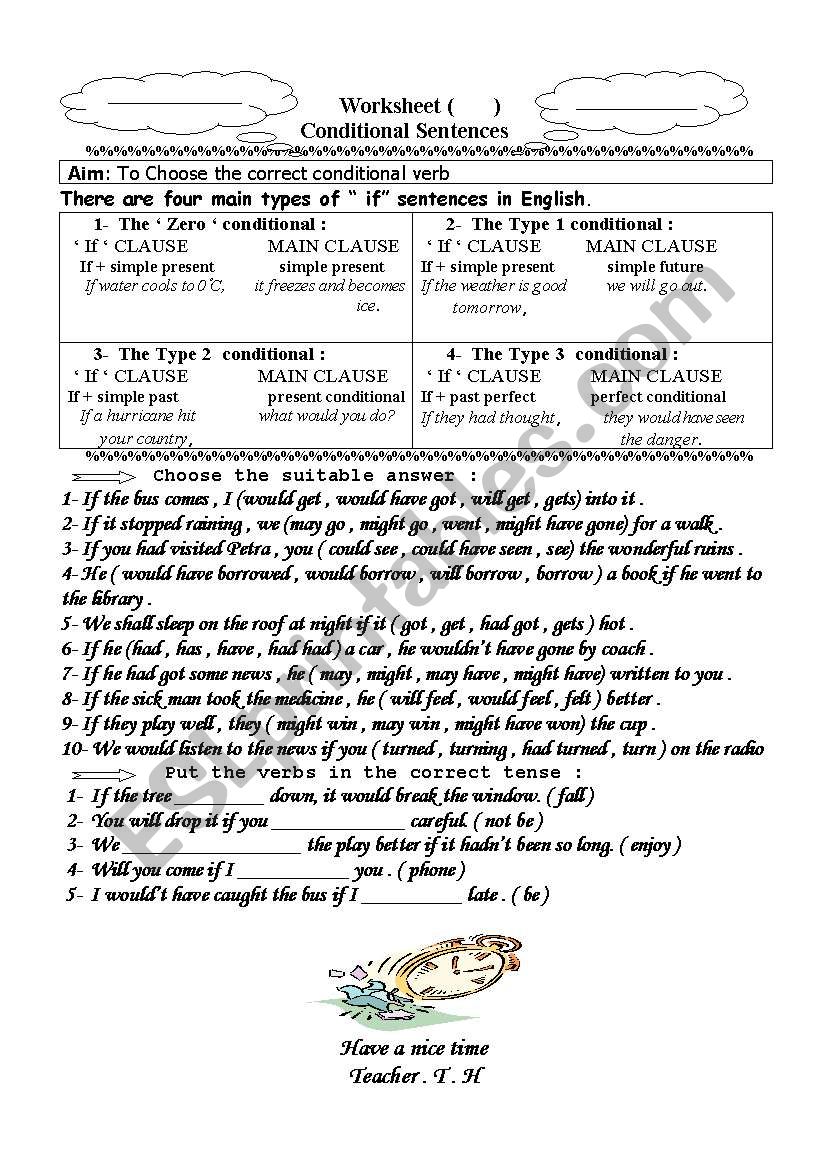 conditionals worksheet