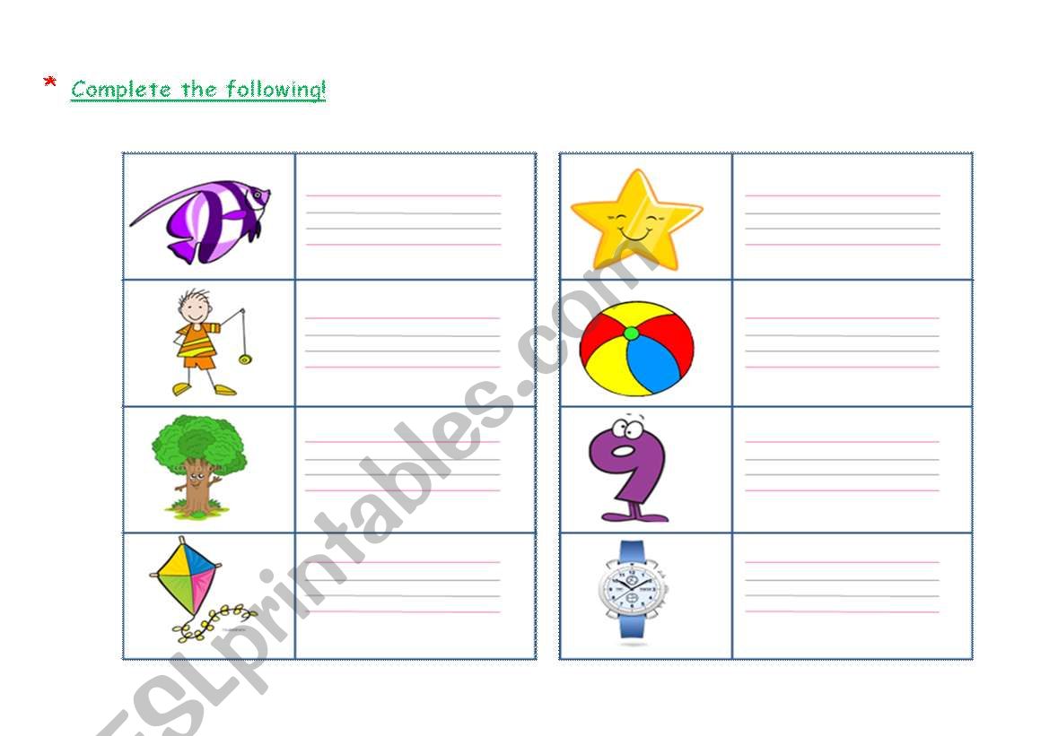 vocabulary worksheet