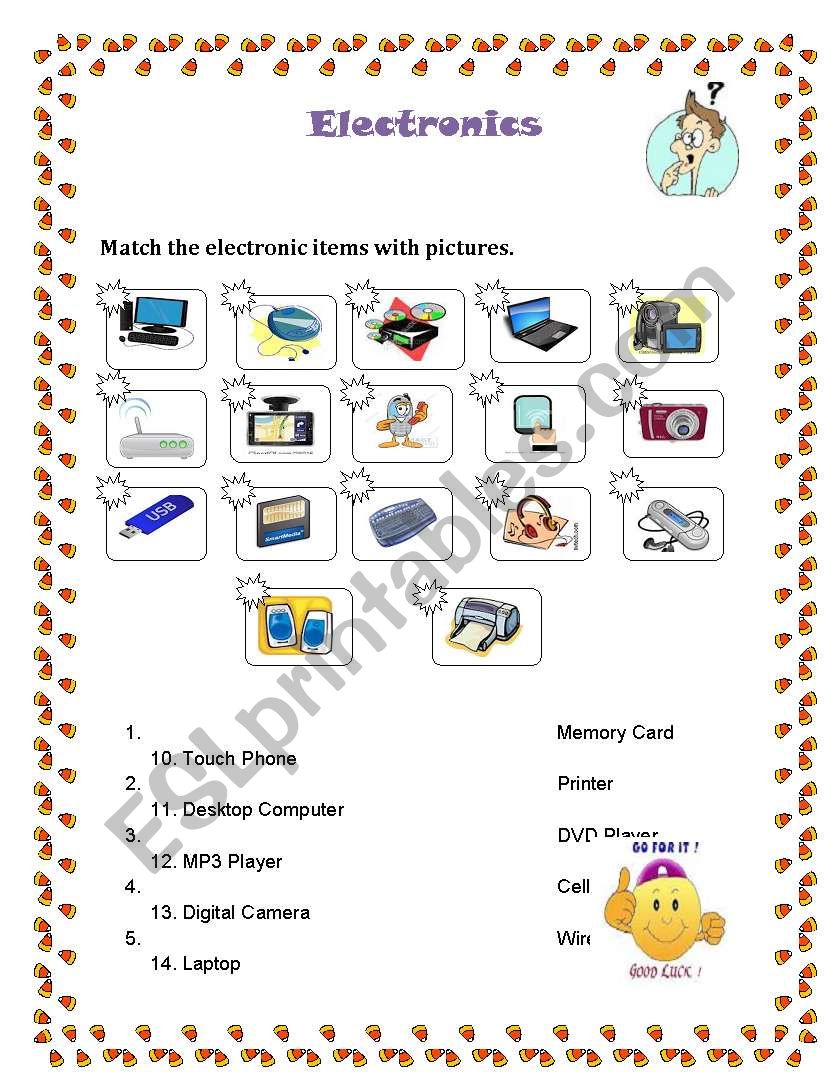 Electronics  worksheet