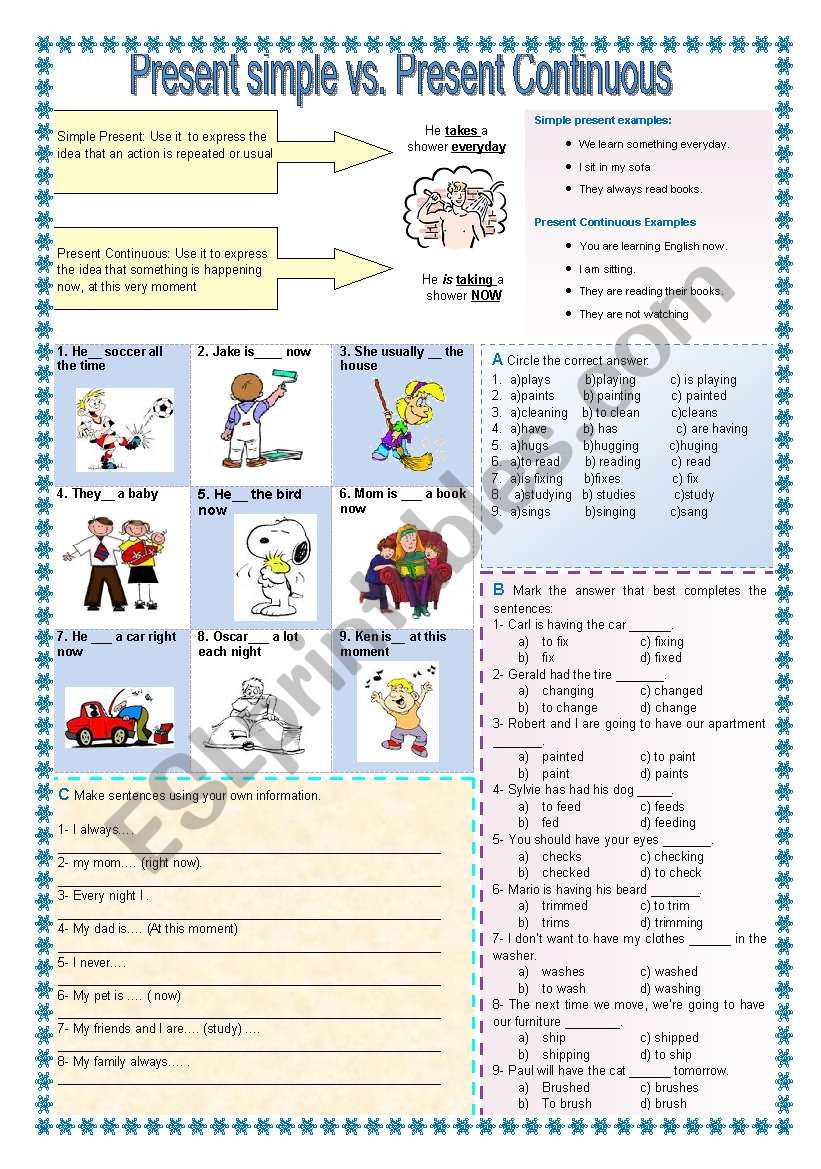 Simple Present vs Present Continuous