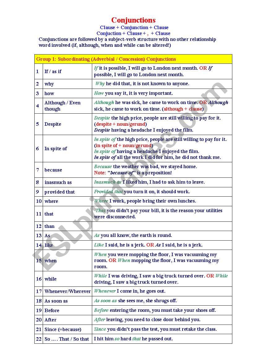 conjunction-types-esl-worksheet-by-p-parvin