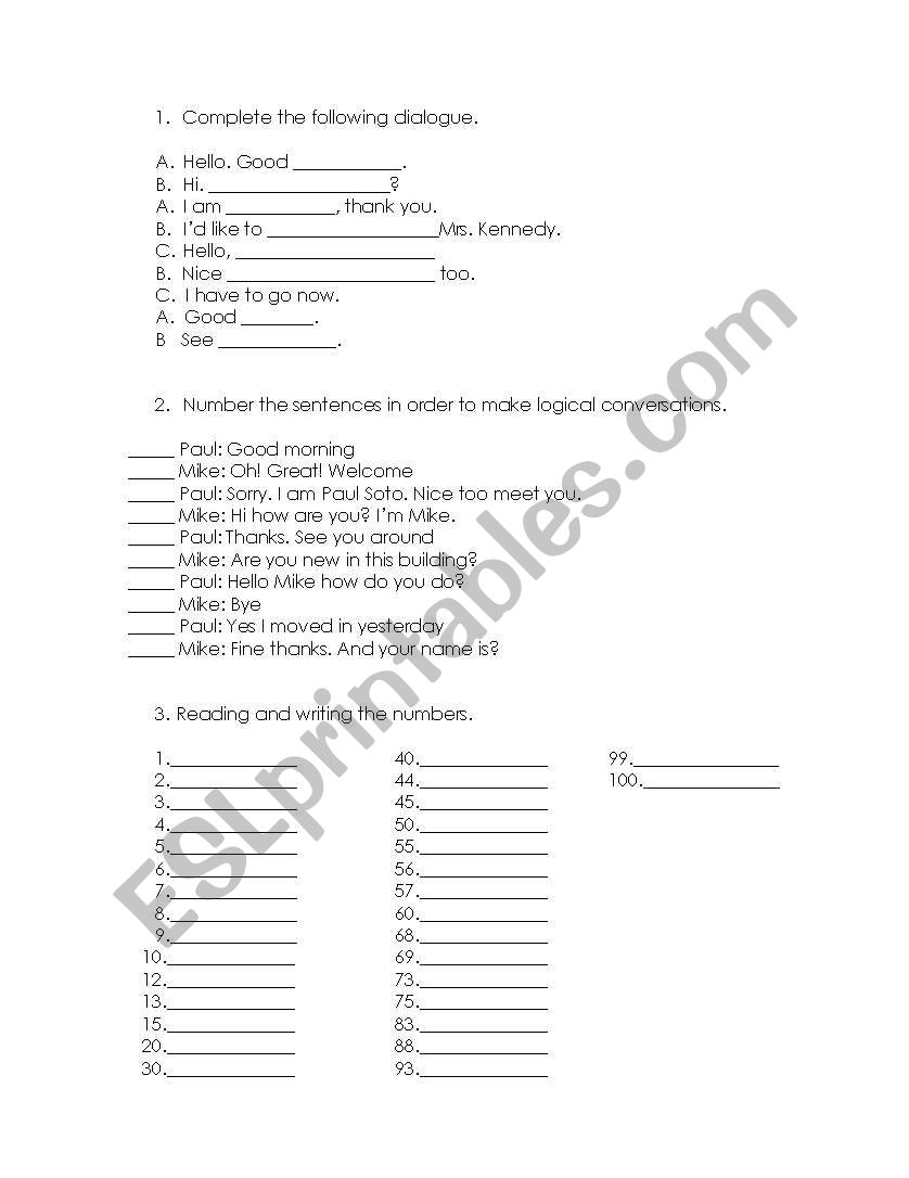 Grammar worksheet
