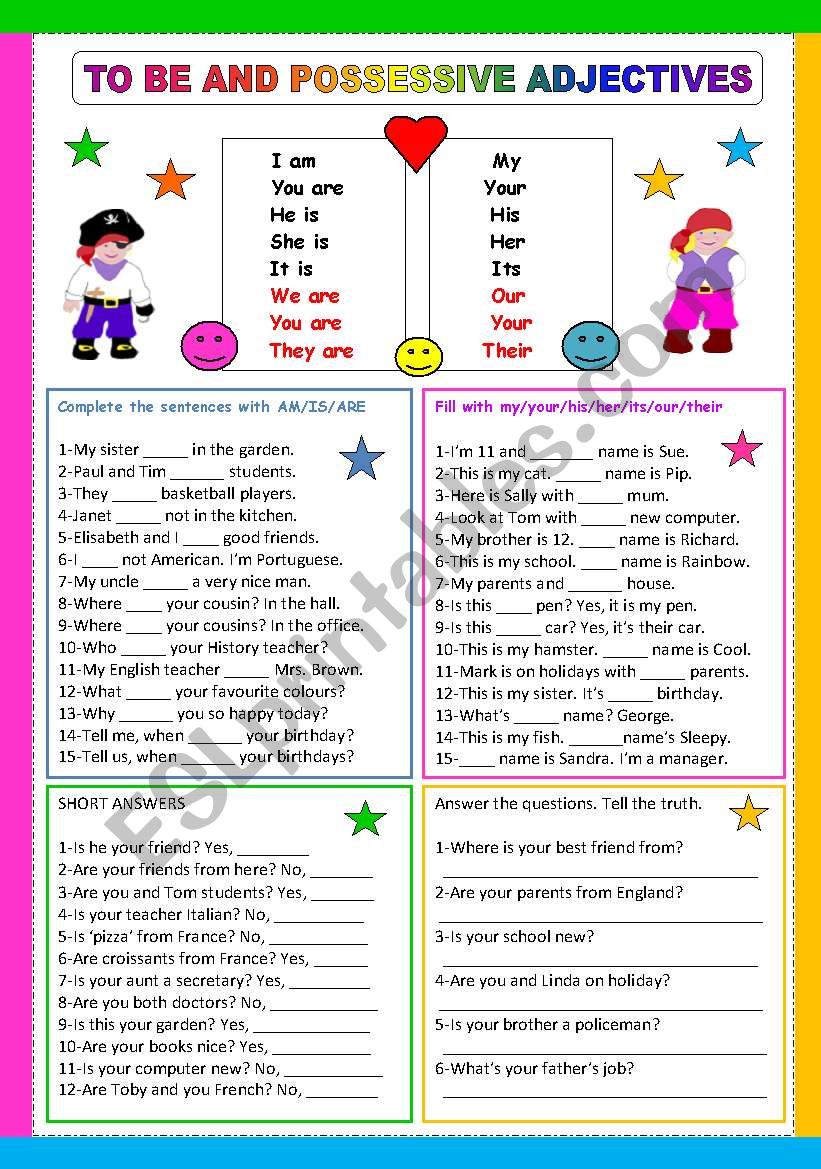 To be and possessive adjectives