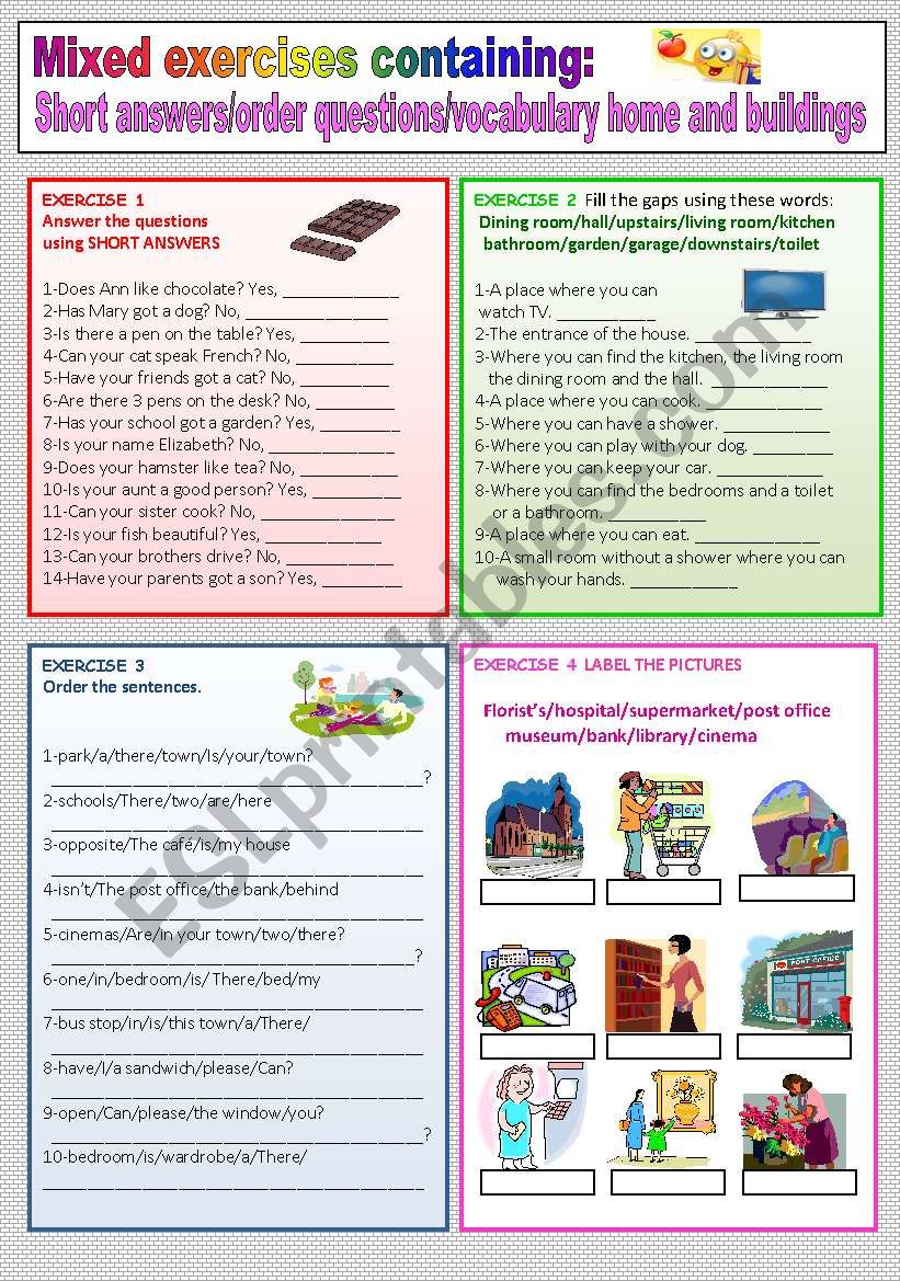 Present simple/there is/homes and buildings vocab REVISION