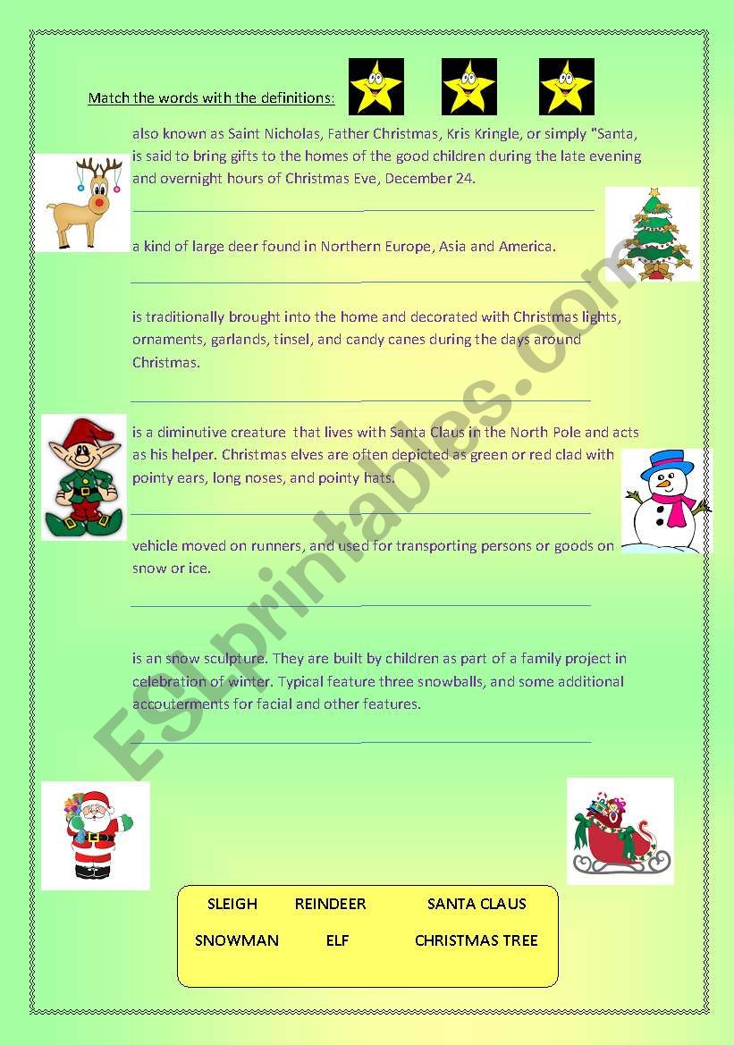 Christmas worksheet worksheet