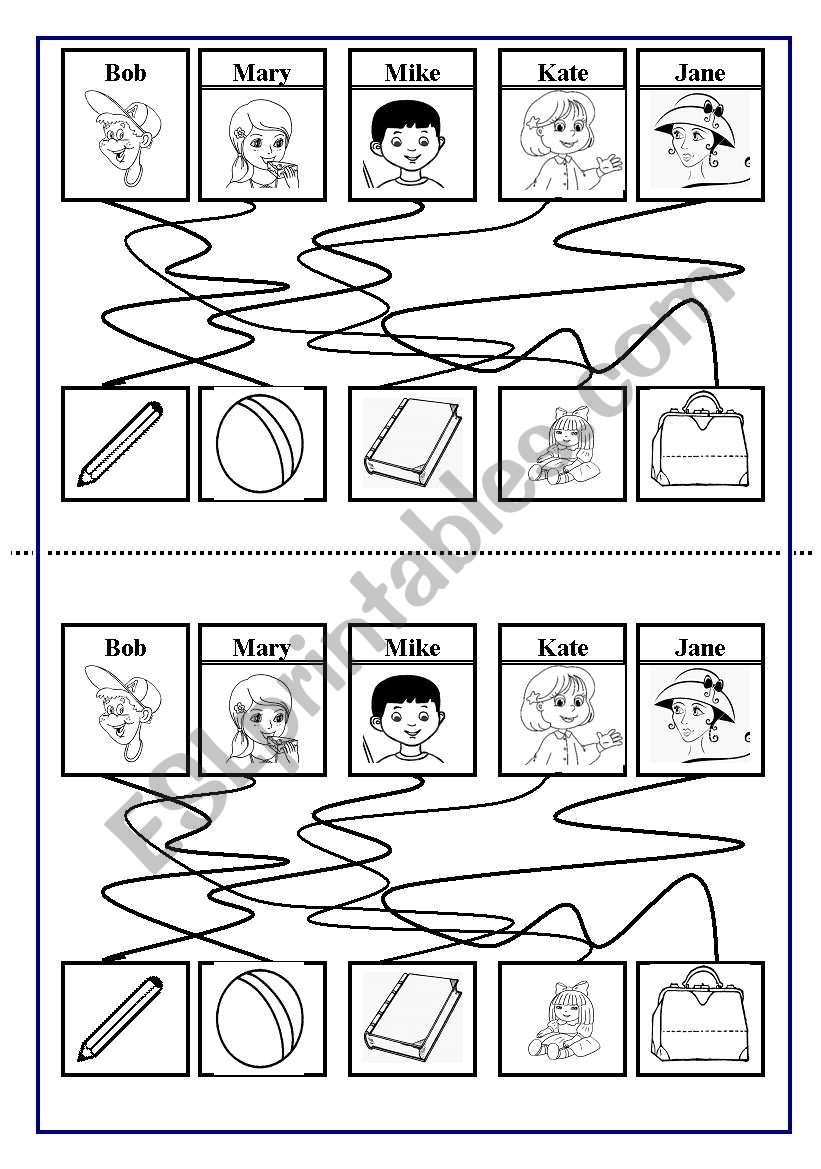 Possessive case worksheet