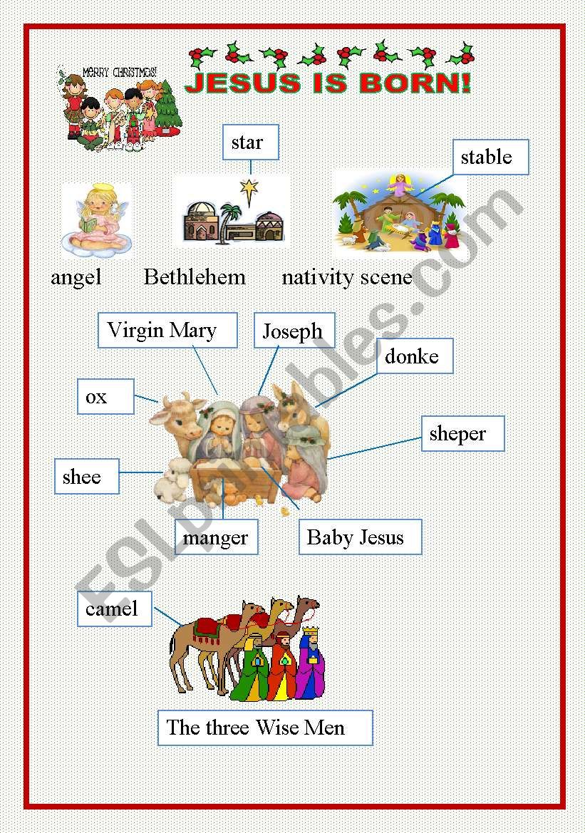 NATIVITY VOCABULARY worksheet