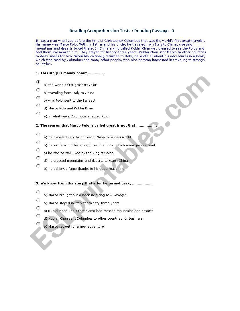 Eating out worksheet