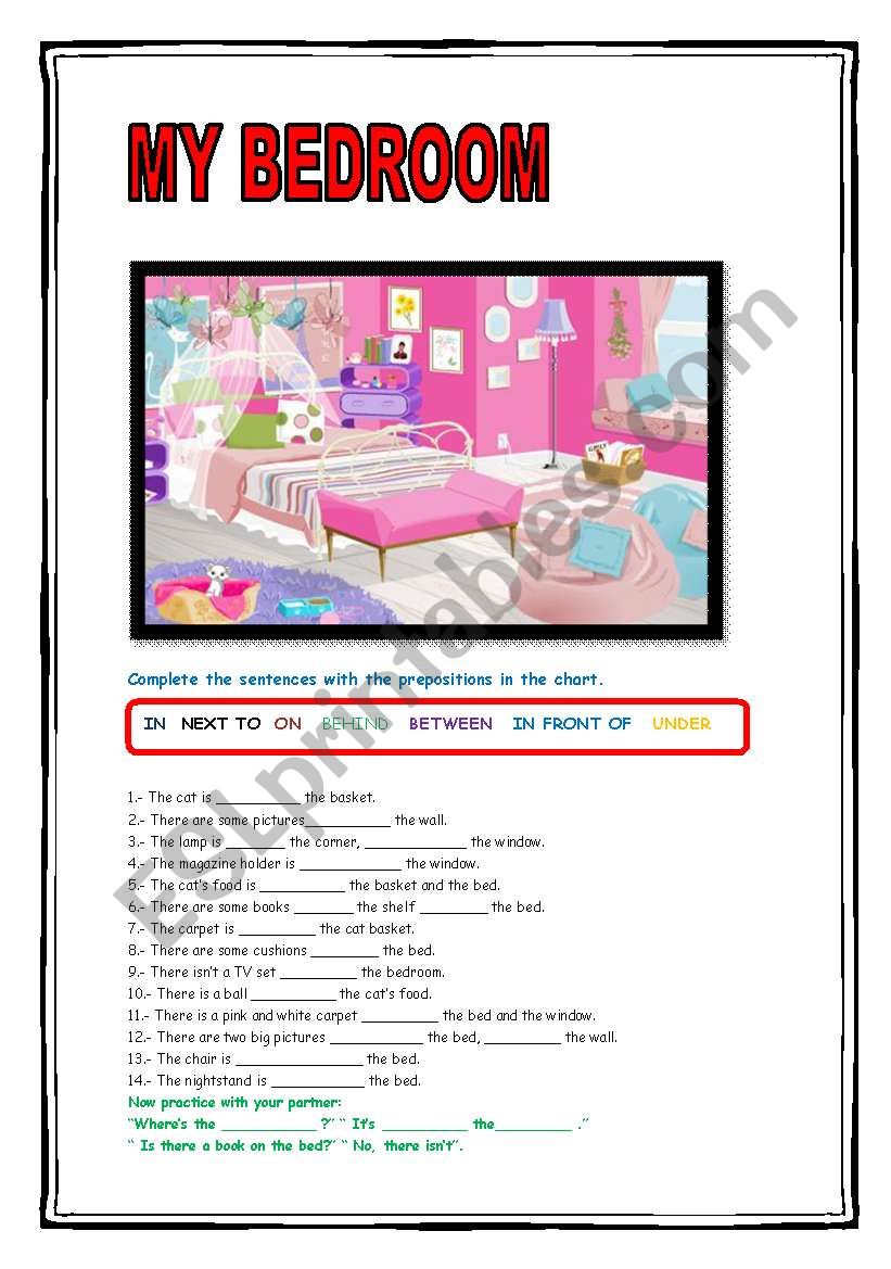 My Bedroom worksheet