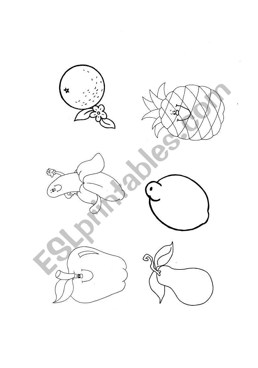 fruits worksheet