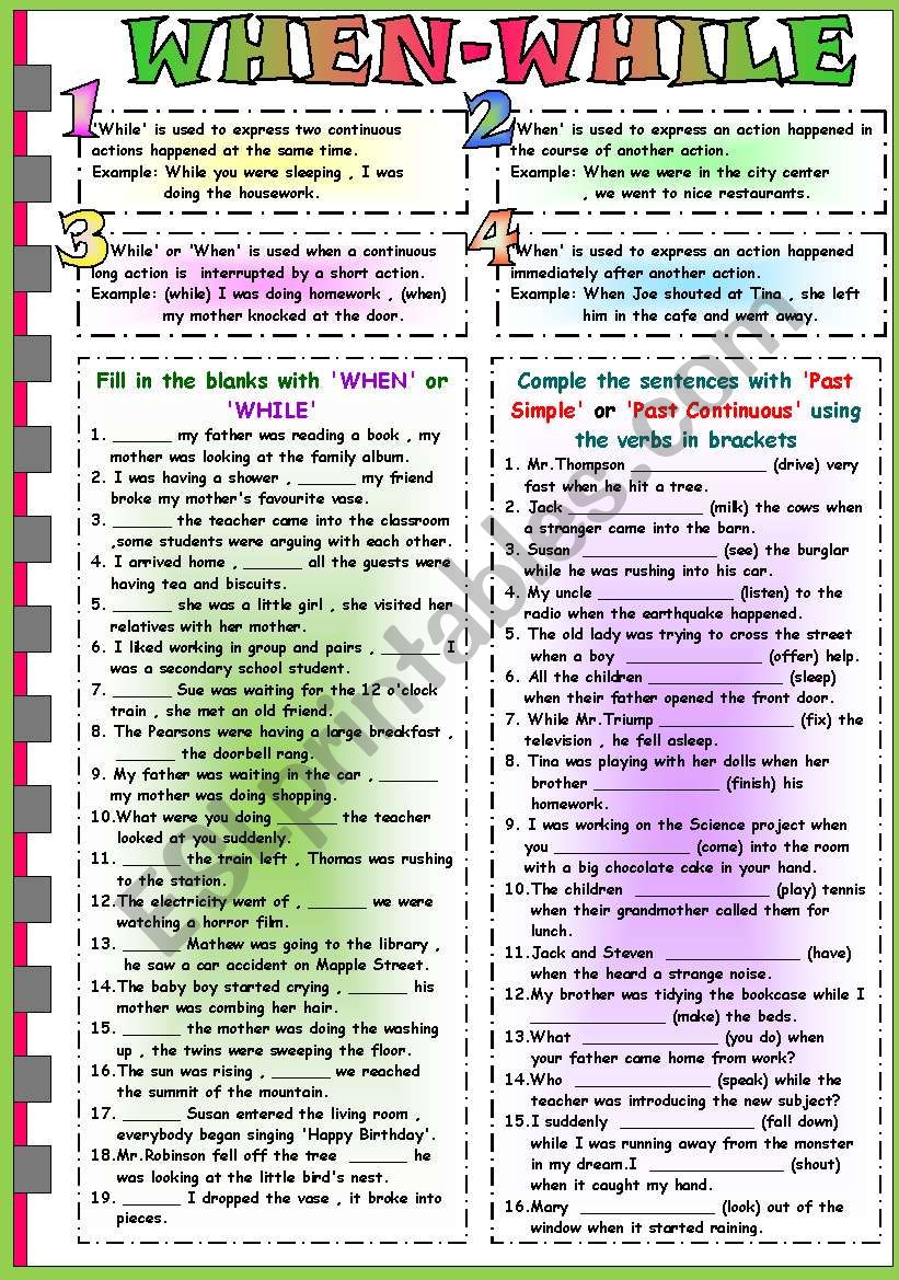 when-or-while-simple-past-tense-past-continuous-tense-esl-worksheet-by-memthefirst