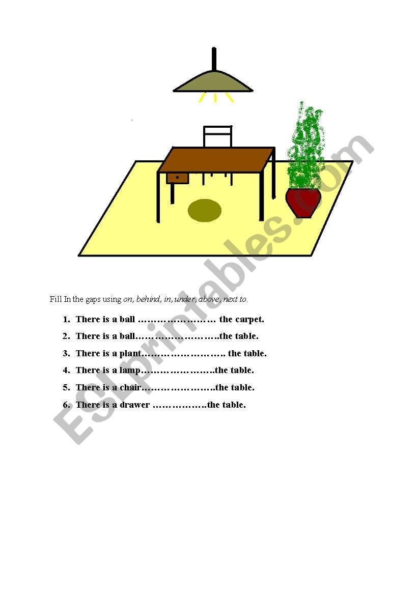 prepositions worksheet