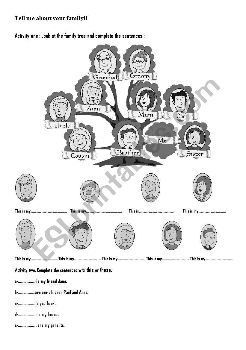 family worksheet