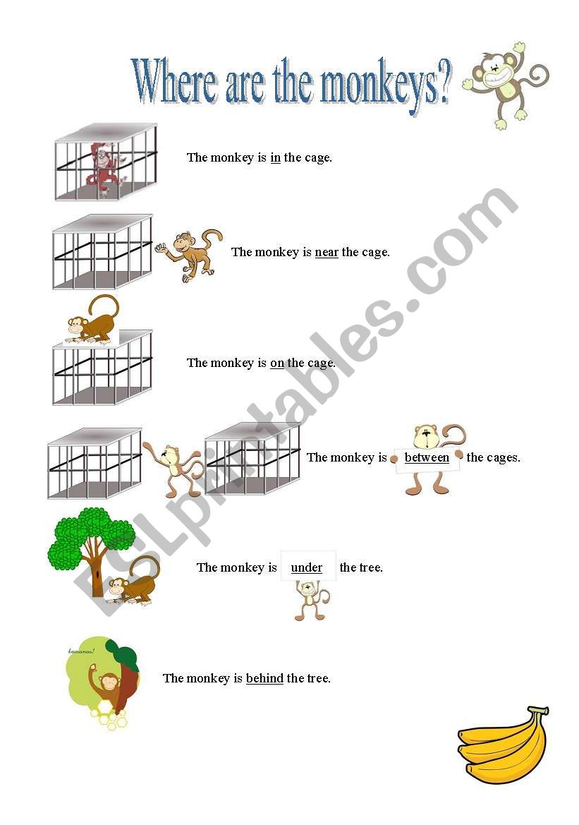 Prepositions worksheet