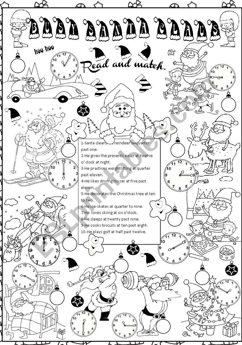 Christmas worksheet