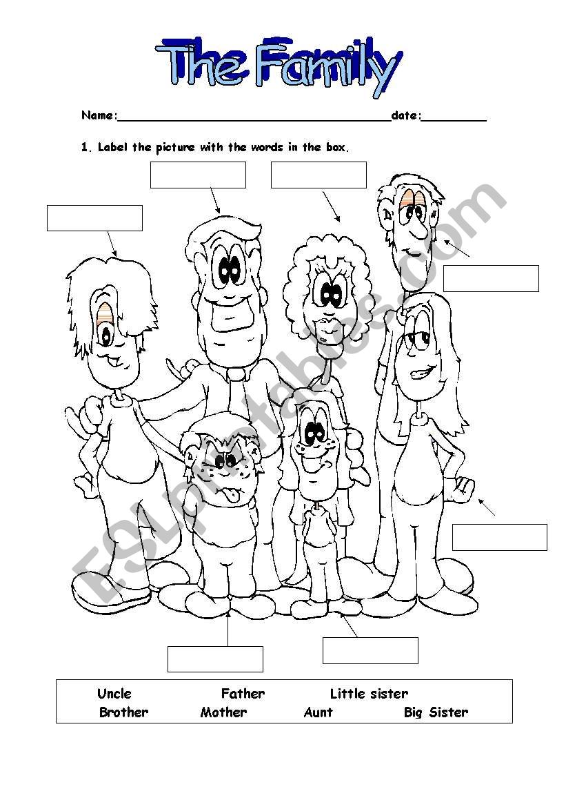 the family worksheet