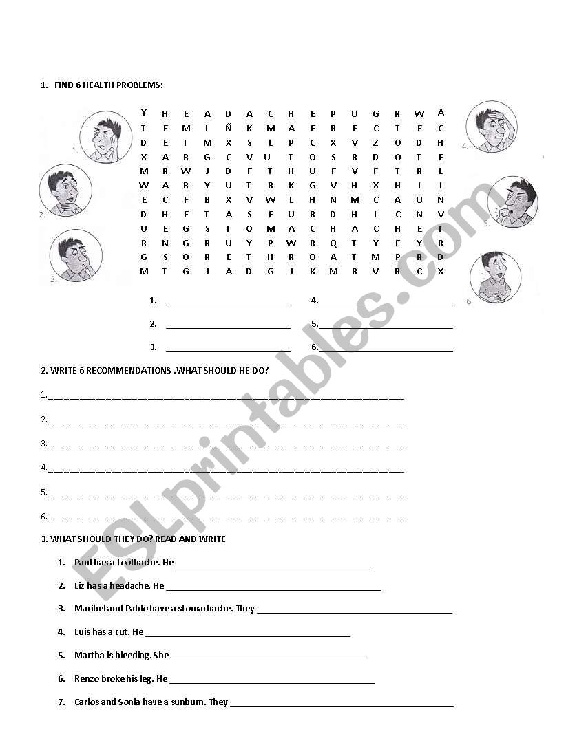 SHOULD -SHOULDNT worksheet