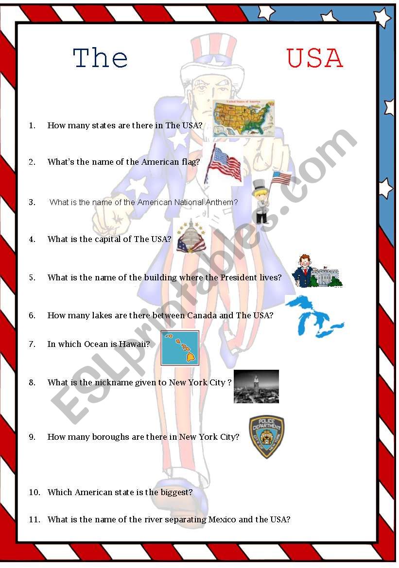 HOW MUCH DO YOU KNOW ABOUT THE USA