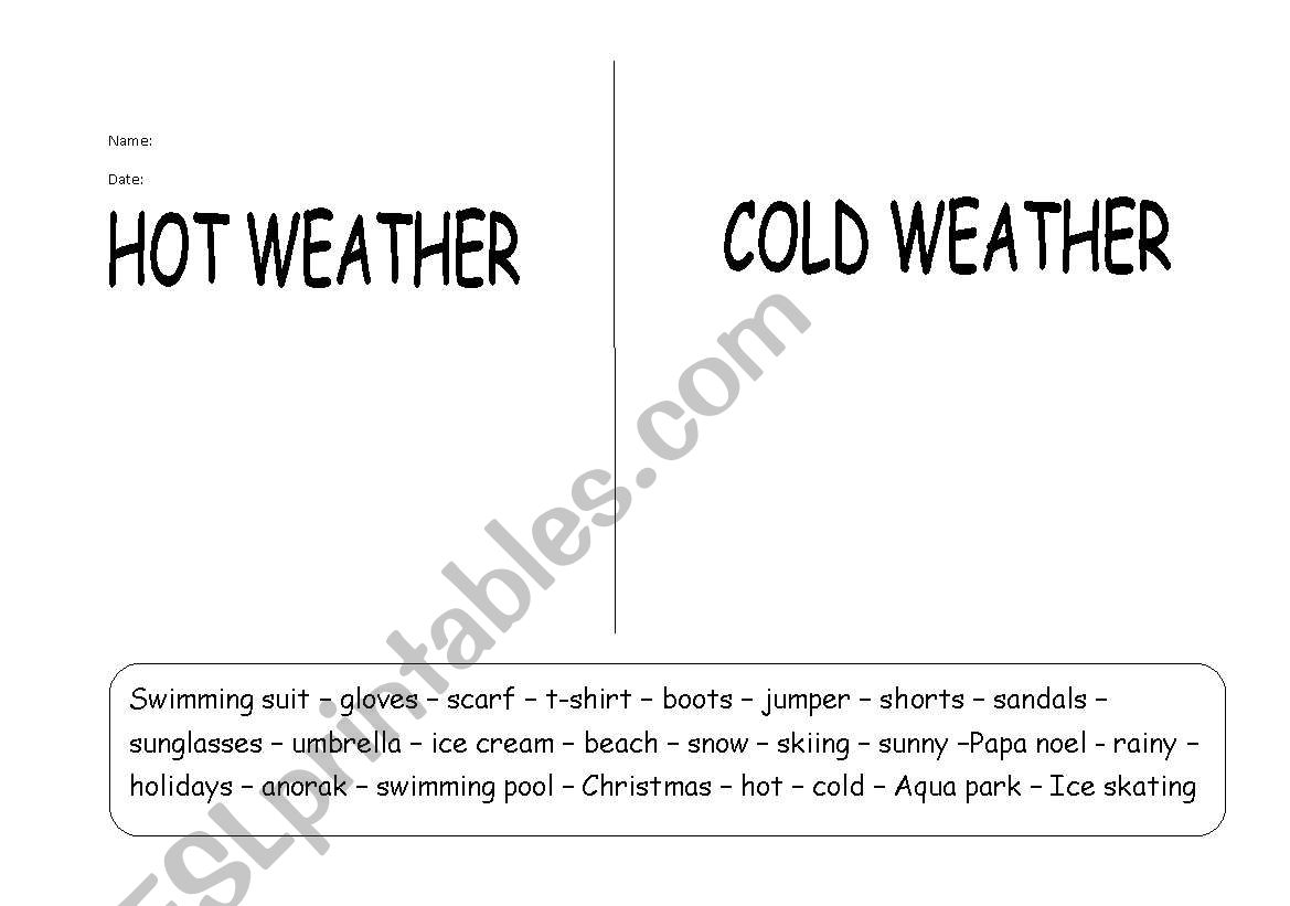 The weather worksheet