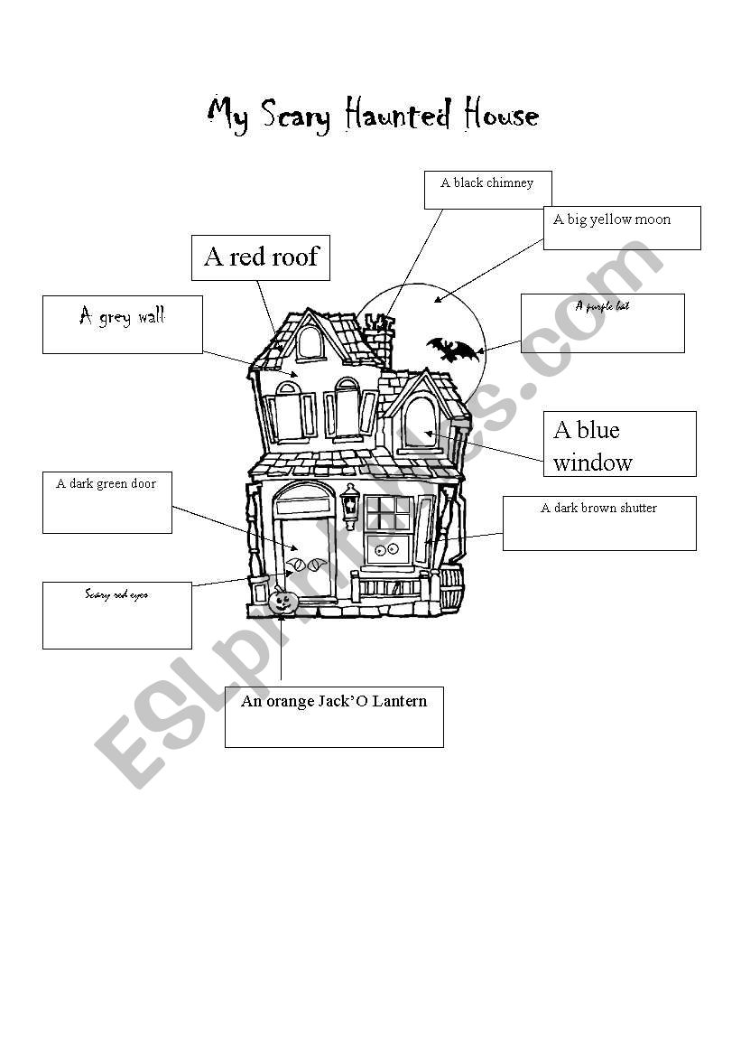 My Scary Haunted House  worksheet
