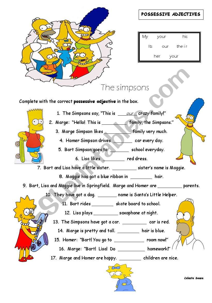 Possessive Adjectives worksheet