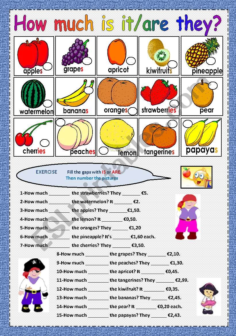How much is it and fruit vocabulary