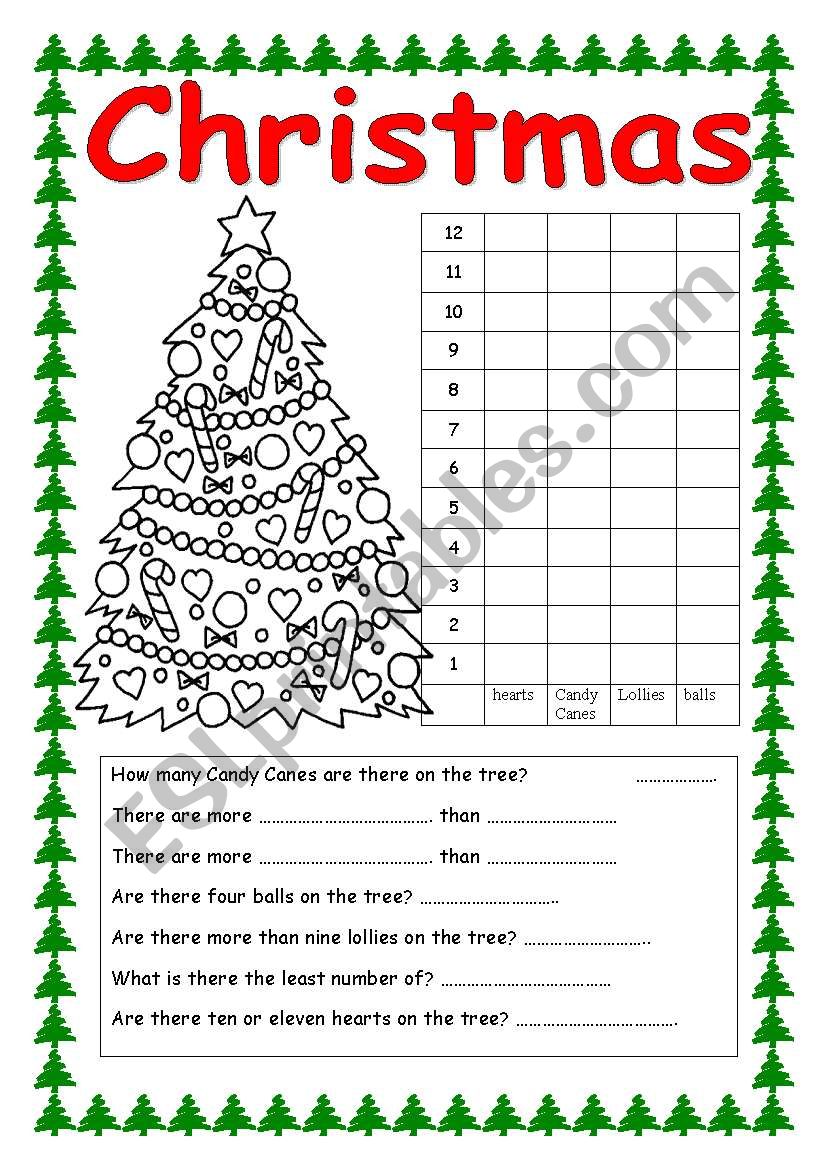 Christmas graph worksheet