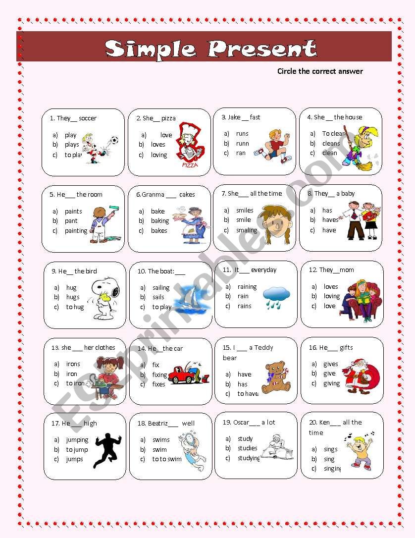 Simple Present worksheet