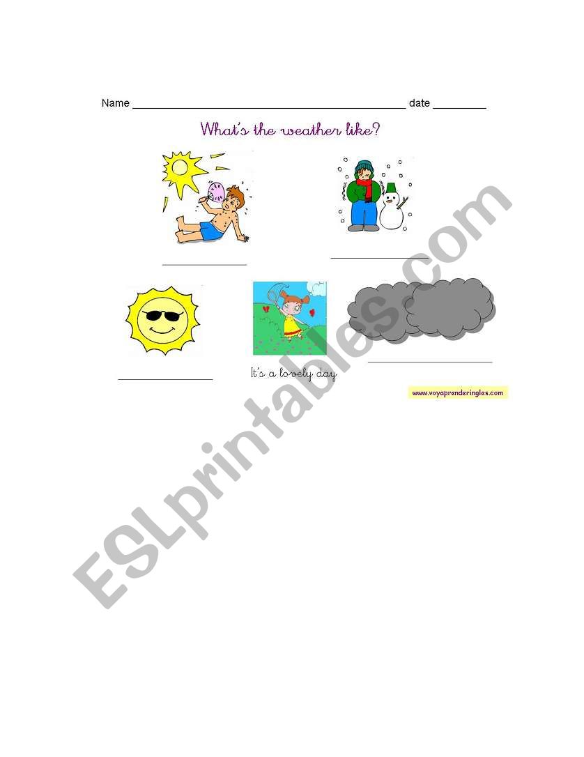 weather worksheet