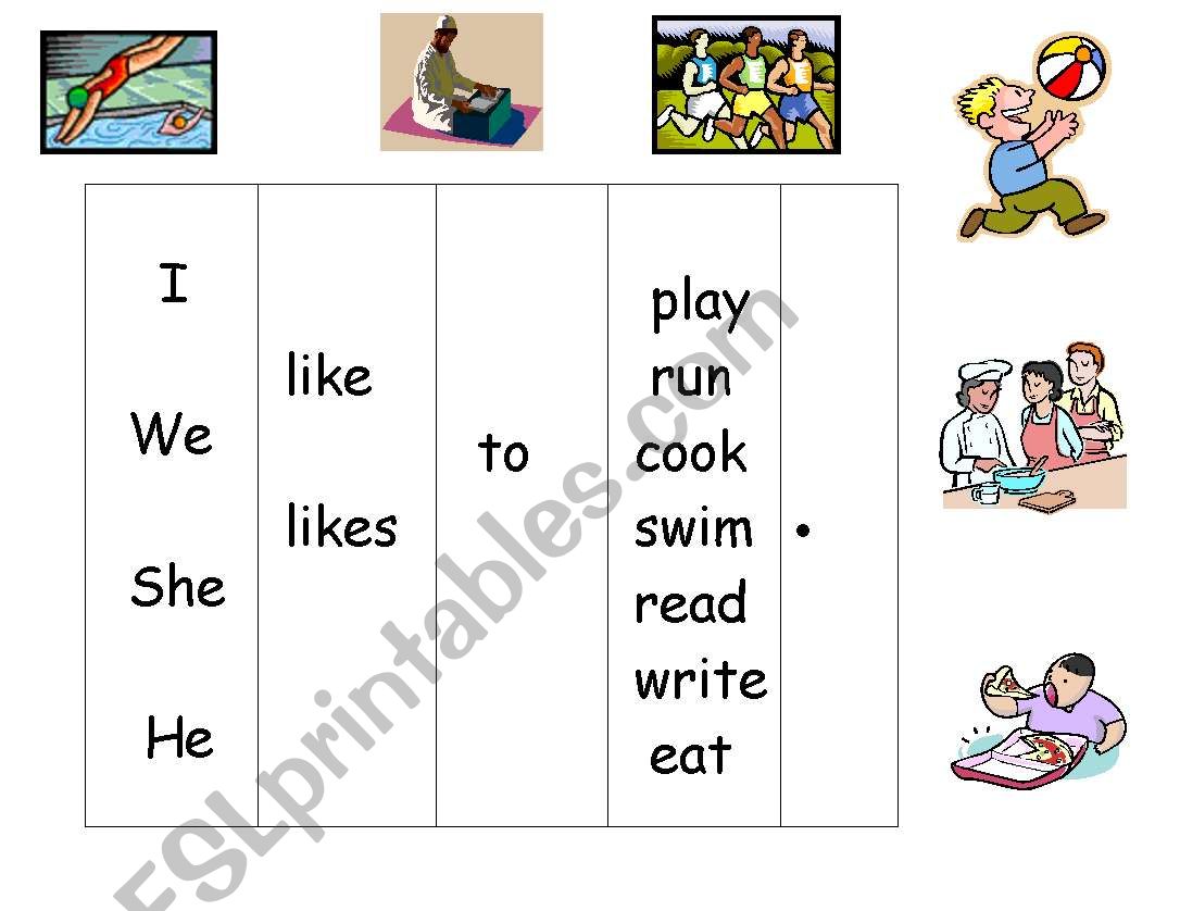 Sentence Scaffold worksheet