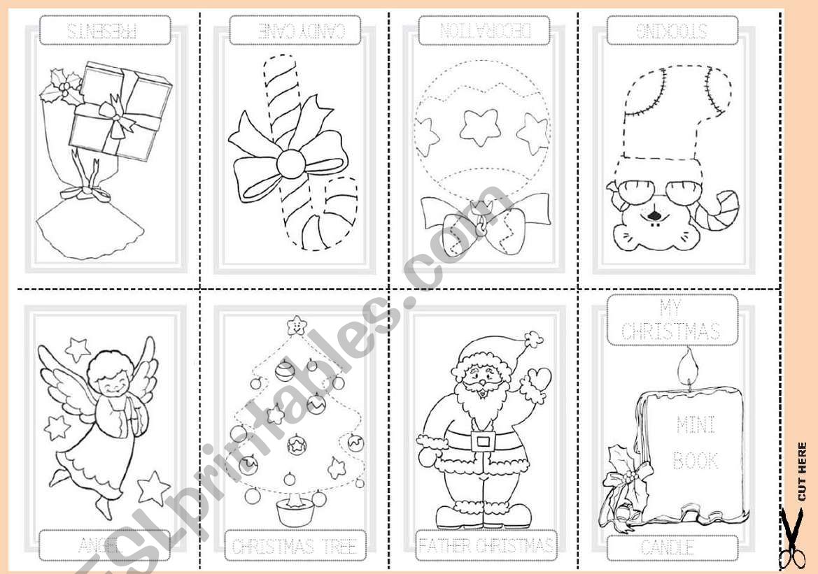 Christmas mini-book worksheet