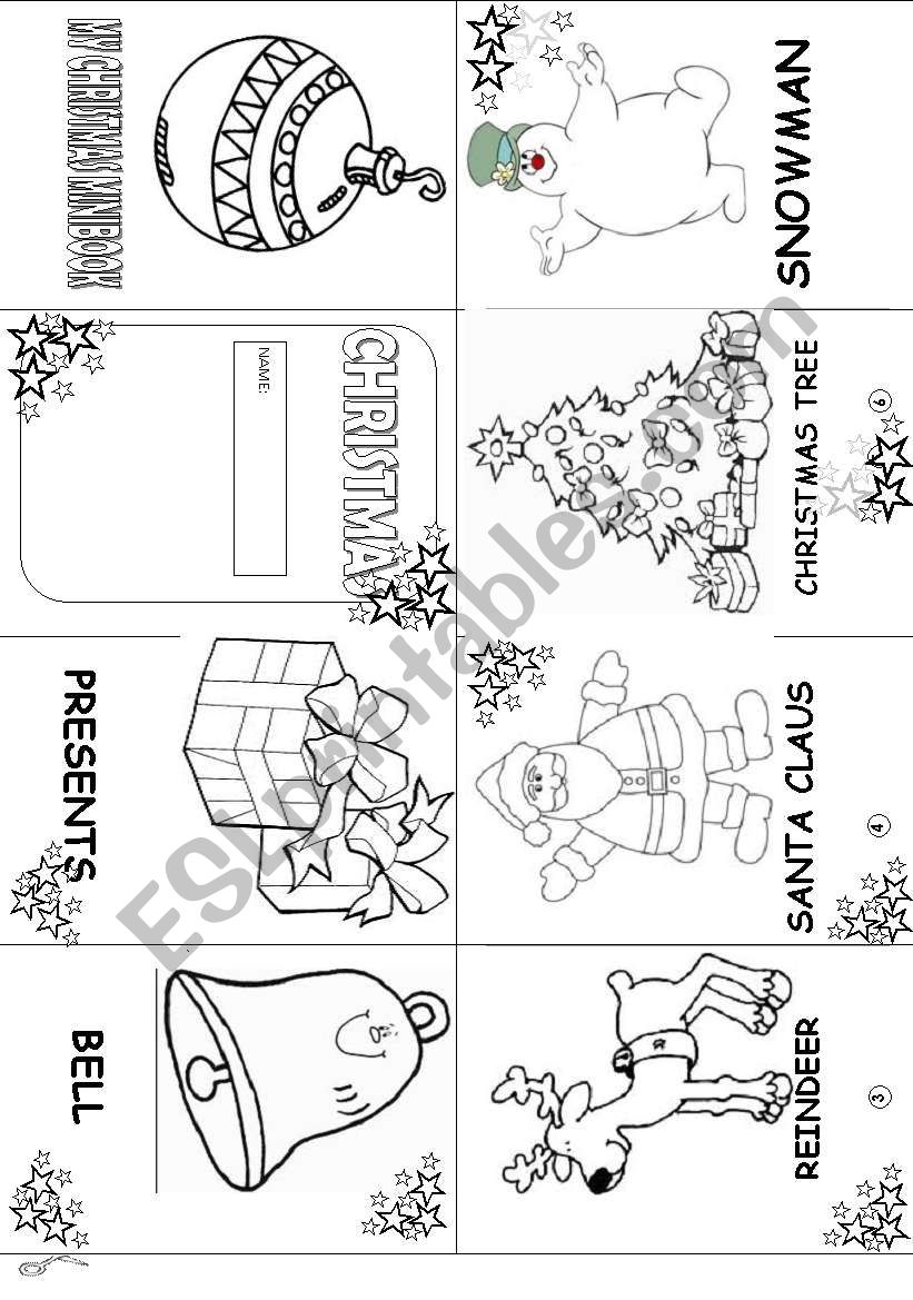 Christmas minibook worksheet