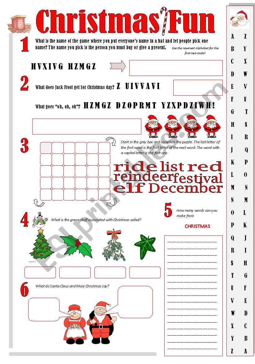 Christmas Fun worksheet