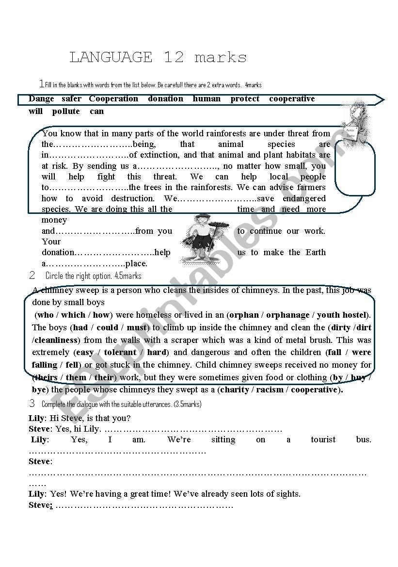 Test N3 worksheet