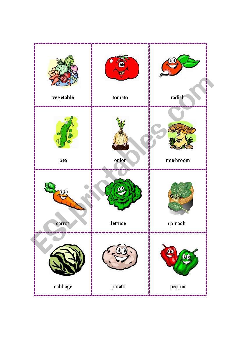 Picture Dictionary - Vegetables 1
