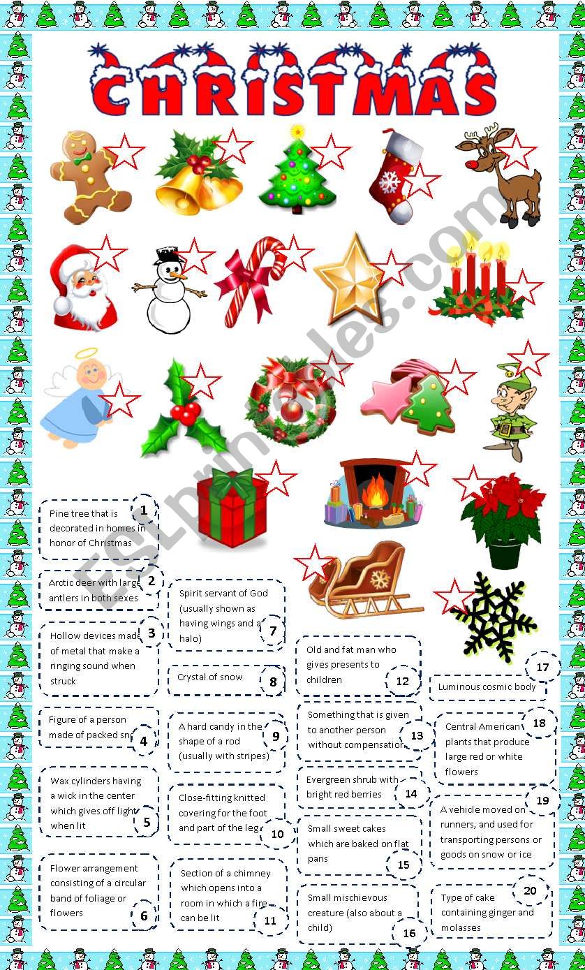 Christmas worksheet