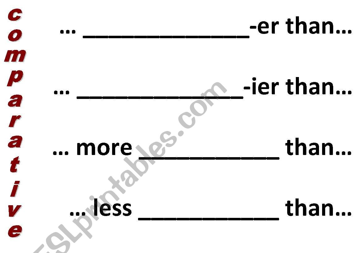 Comparatives and superlatives worksheet