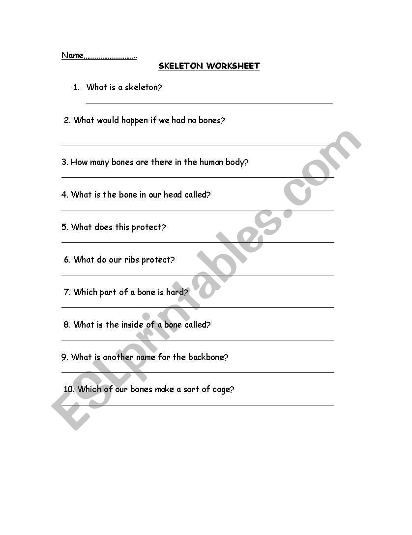 Science worksheet