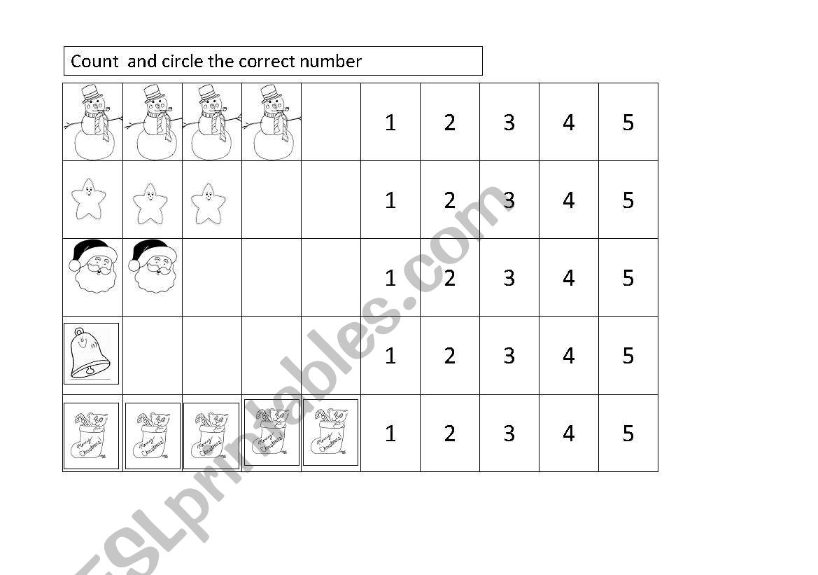 Christmas  worksheet